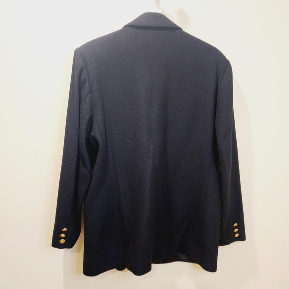 APPLESEED'S Women's Black Wool Blend Military Button Blazer size 12 - Picture 5 of 12